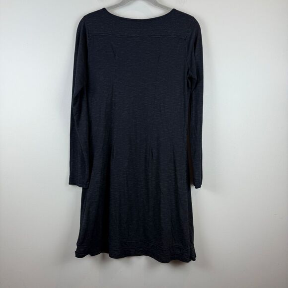 Horny Toad Mini Dress Women's Medium Gray Space-Dye Organic Cotton Blend Basic - Picture 3 of 9
